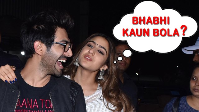 Kartik Aaryan & Sara Ali Khan Arrive On Bike For Love Aaj Kal 2 Midnight Screening