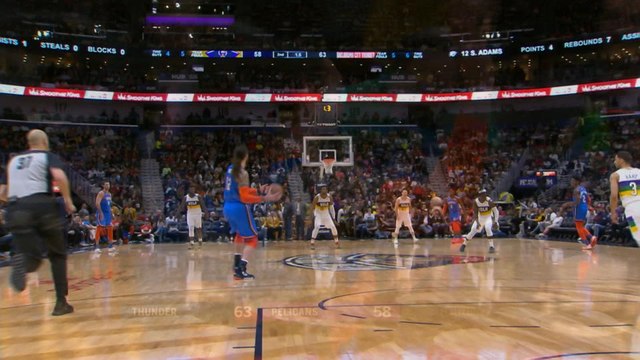 Adams shocks crowd with one-handed buzzer beater from half court