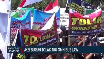 Aksi Buruh Tolak RUU Omnibus Law