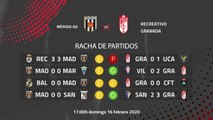 Previa partido entre Mérida AD y Recreativo Granada Jornada 25 Segunda División B