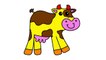 Coloring A Cow Cute Farm Animals Coloring Page | Drawing and coloring for kids