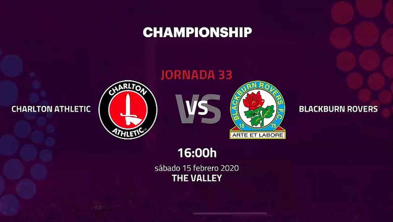 Previa partido entre Charlton Athletic y Blackburn Rovers Jornada 33 Championship