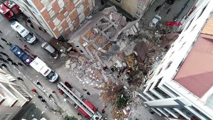 Bahçelievler'de bina çöktü havadan aktüel 1