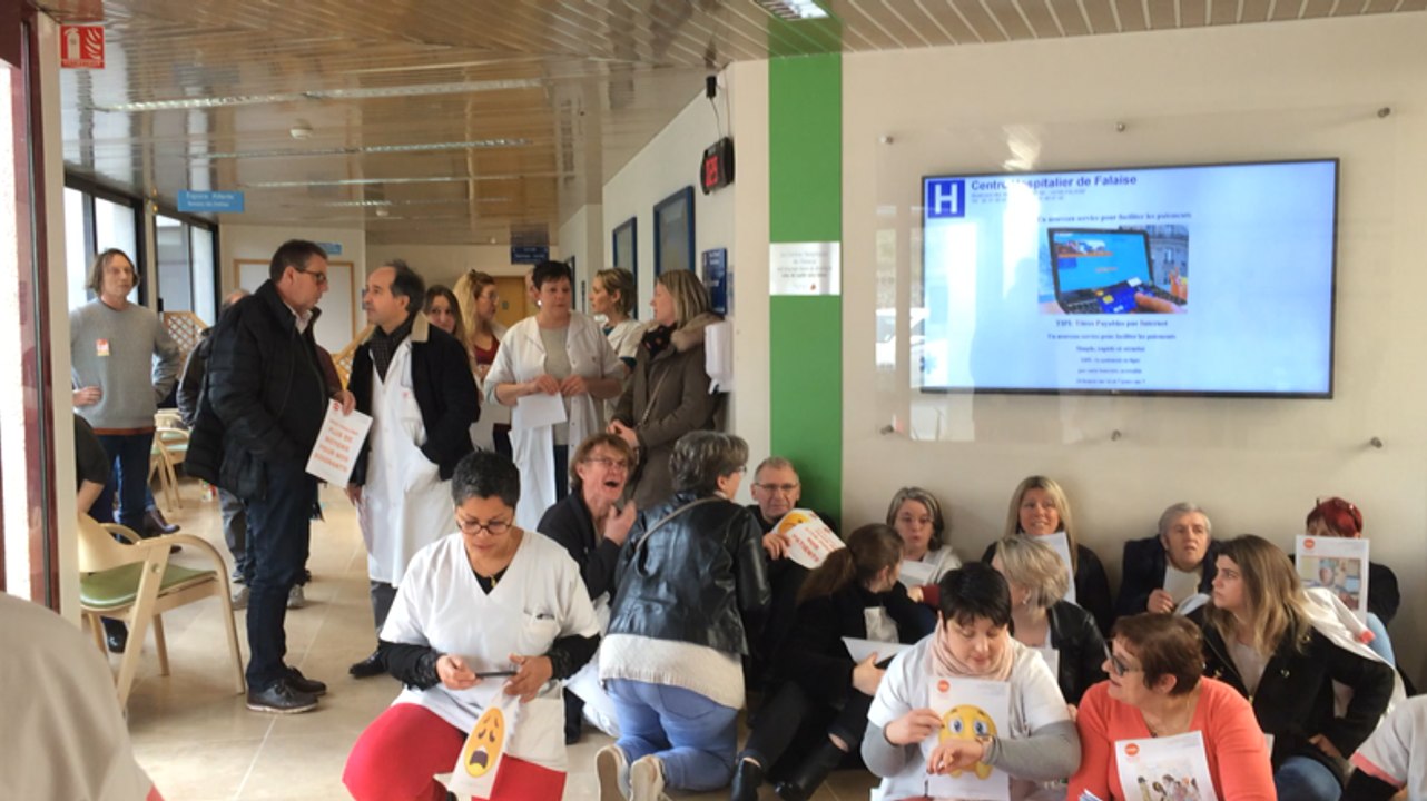 Opération « hôpital mort » au centre hospitalier de Falaise vendredi 14 février