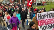 Au coeur du cortège des 250 manifestants  pour l’hôpital de Remiremont