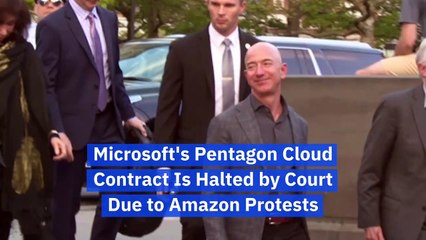 Microsoft's Pentagon Cloud Contract Is Halted by Court Due to Amazon Protests