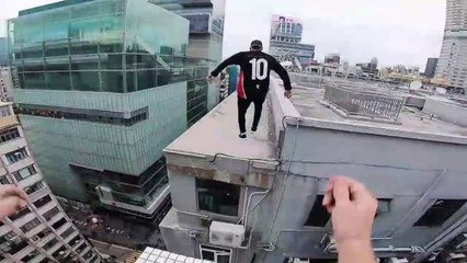 Rooftop POV Escape from Hong Kong security! 