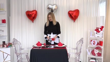 Table decoration for Valentine day