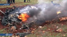 سقوط طائرة مروحية تابعة لميليشيا أسد في ريف حلب الغربي