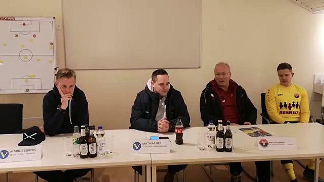 Die Pressekonferenz nach dem Spiel Vicky - Rugenbergen