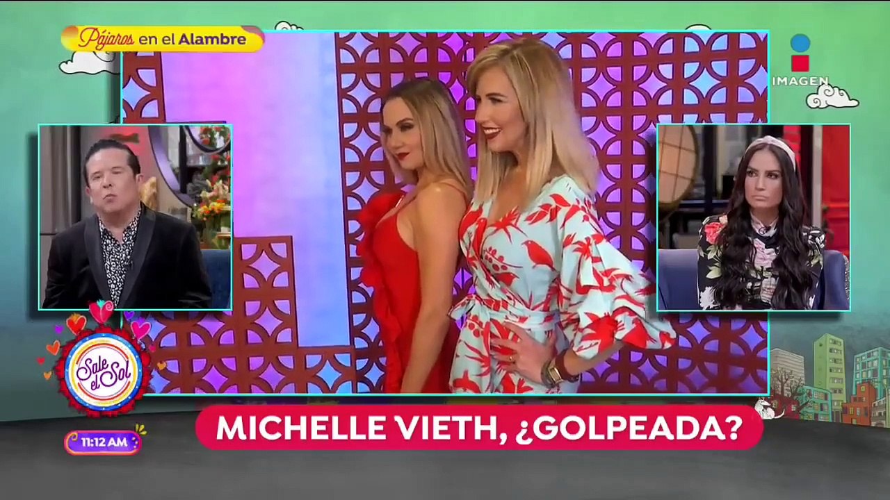 Michelle Vieth, ¿golpeada?