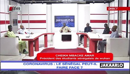 Cheikh Mbacké Amar Président des étudiants sénégalais de Wuhan dans Jakaarlo bi
