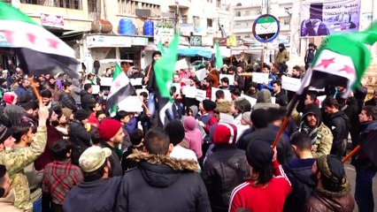 İdlib'de Türkiye'ye destek gösterisi - İDLİB