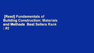 [Read] Fundamentals of Building Construction: Materials and Methods  Best Sellers Rank : #2