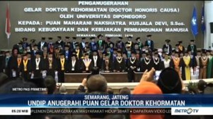Puan Maharani Terima Gelar Doktor Kehormatan dari Undip