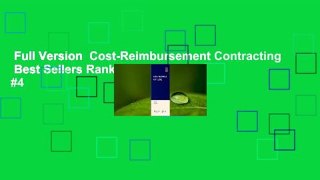 Full Version  Cost-Reimbursement Contracting  Best Sellers Rank : #4