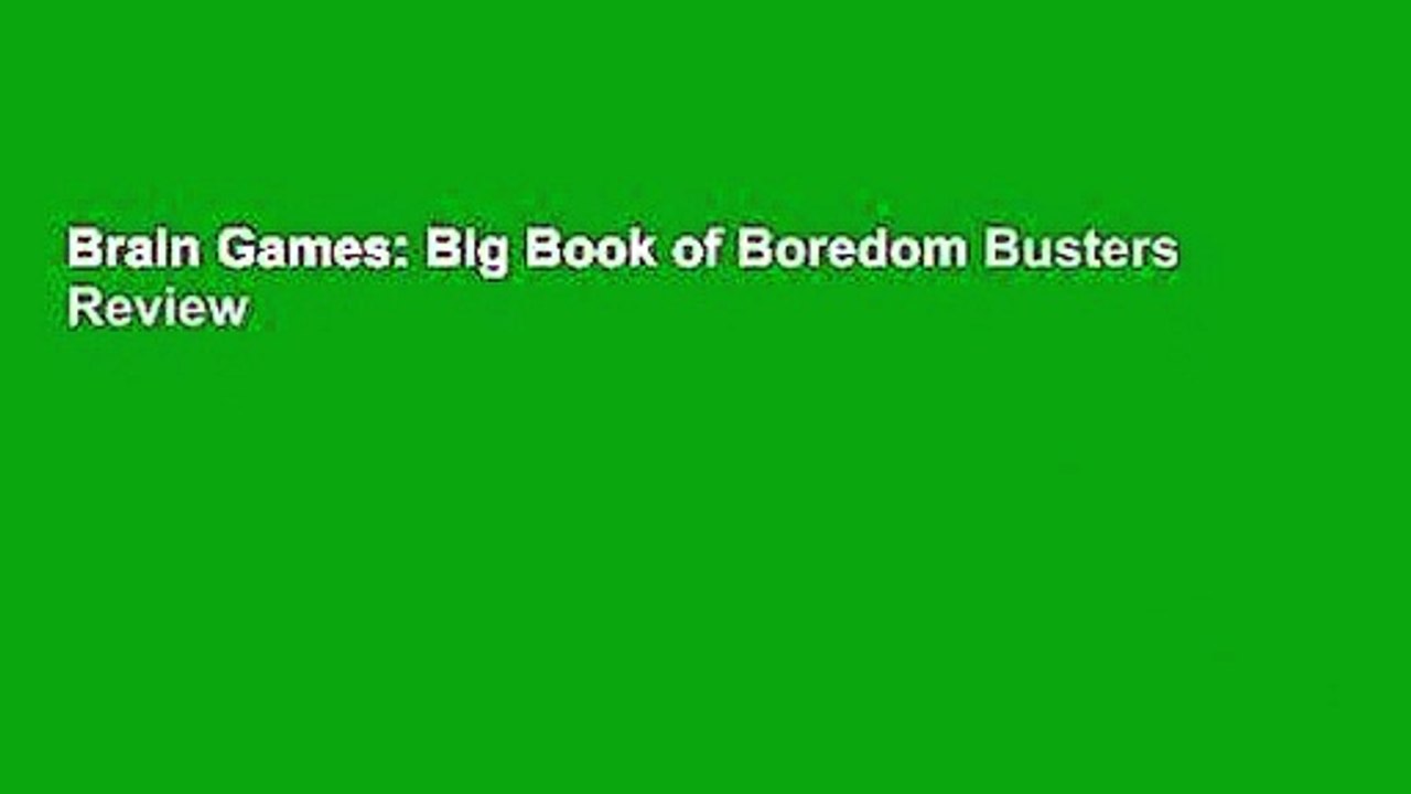 Brain Games: Big Book of Boredom Busters  Review