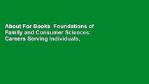 About For Books  Foundations of Family and Consumer Sciences: Careers Serving Individuals,