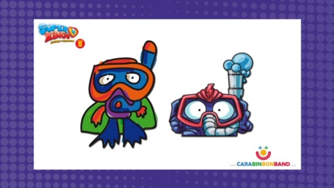 SUPERZINGS serie 5 - comparación serie oficial y personajes inventados - By CARA BIN BON BAND