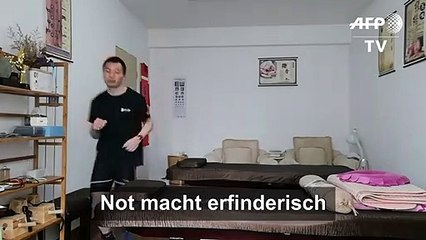 Chinese läuft in eigenen vier Wänden Marathon