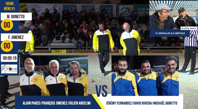 16ème M. BONETTO vs A. PAGES International à pétanque de l'Olivier 2019 à Nyons