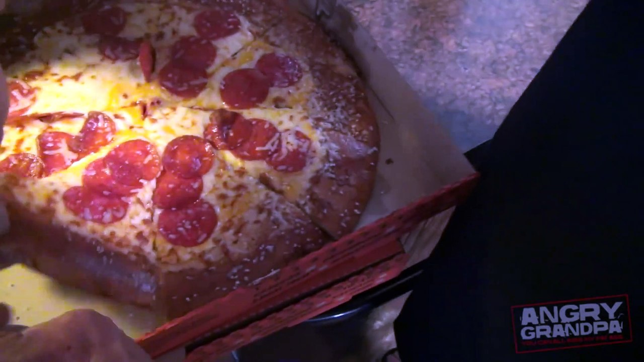 Angry Grandpa - The Little Caesars Pretzel Crust Pizza