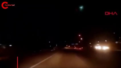 Dev meteorun düşme anı kamerada
