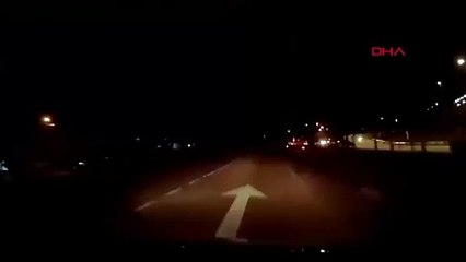Meteorun düşme anı araç kamerasında