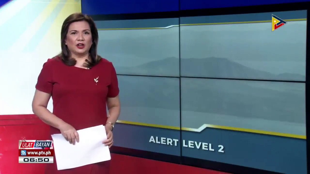 Alert level status ng Taal volcano, ibinaba na sa level 2
