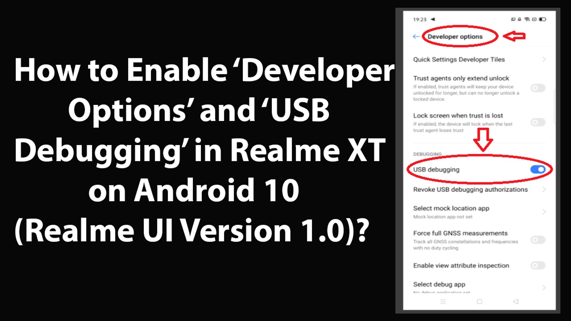 How to Enable Developer Options and USB Debugging in Realme XT on Android  10 (Realme UI Version 1.0)? - video Dailymotion