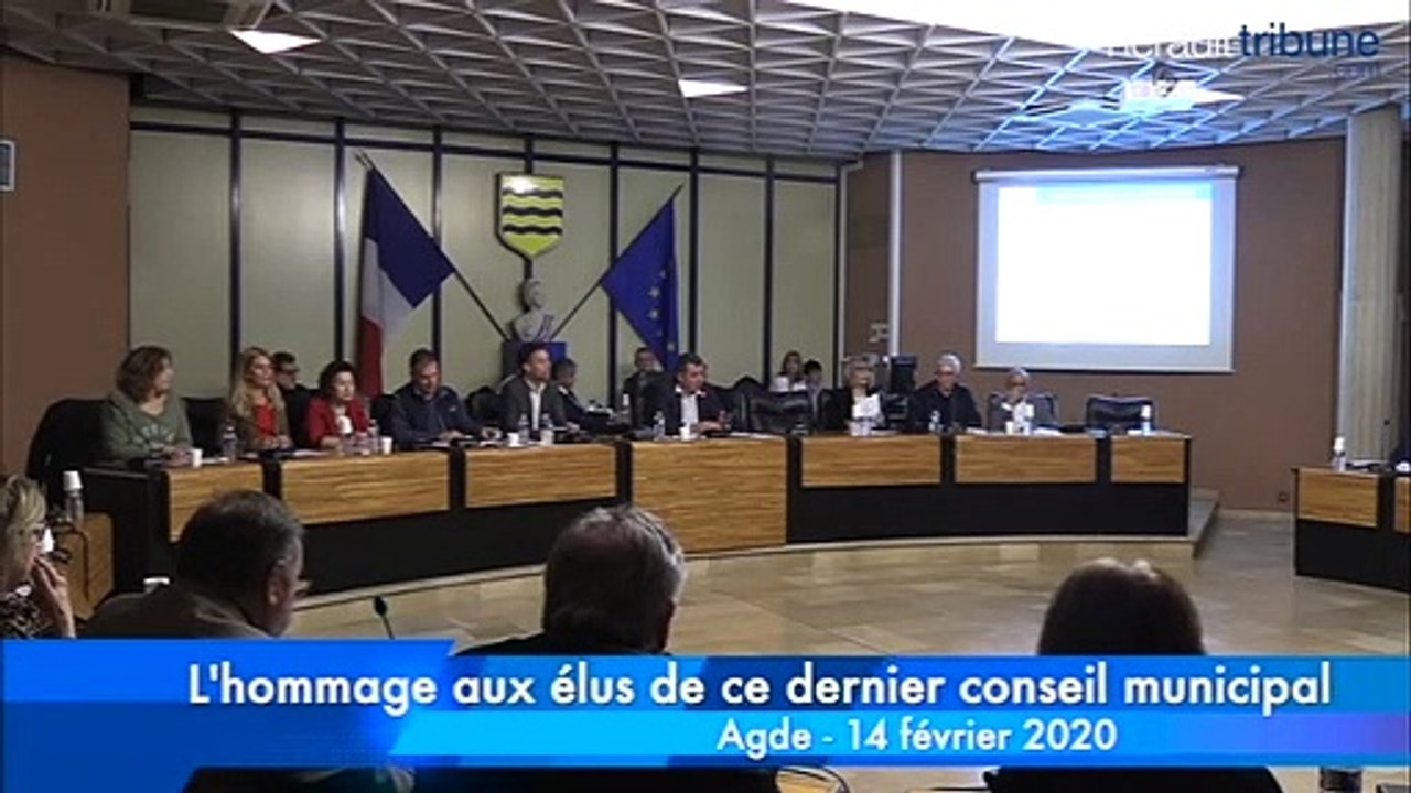 AGDE - L'hommage aux élus en ce dernier conseil municipal de la mandature 2014-2020
