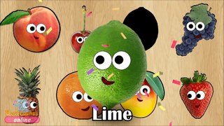 Wrong Wooden Slots Puzzle - Learn Fruits  for Kids - Learning Fruits Names with Wooden Board Puzzle