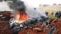 فيديو: لحظة إسقاط مروحية عسكرية ثانية تابعة للنظام السوري في حلب