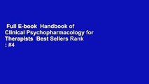 Full E-book  Handbook of Clinical Psychopharmacology for Therapists  Best Sellers Rank : #4
