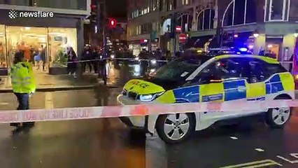 Filmer: London police vehicle struck person during emergency response