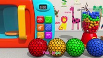 Learn Colors With Animal - Finger Family Song - Learn Colors Bunny Mold and Microwave Toy Squishy Ball Nursery Rhymes for Kids