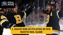 Ford Final Five: Bruins Roll Past Red Wings in Krejci’s 900th NHL Game