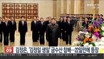 김정은, '김정일 생일' 금수산 참배…22일만에 등장
