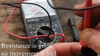 Test resistance bad wheel speed sensor