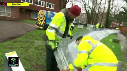 Flood defences put in place as Britain braces for Storm Dennis