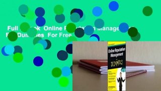 Full E-book  Online Reputation Management For Dummies  For Free