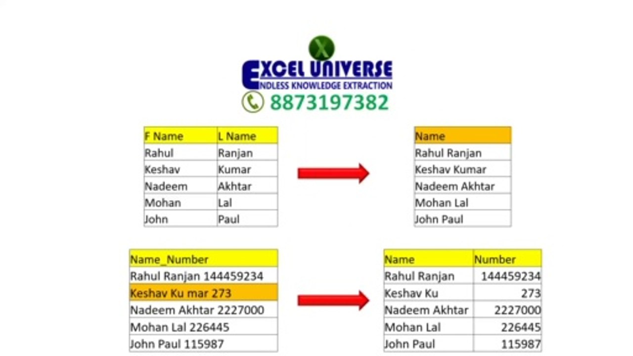 Join or Split Text in Excel