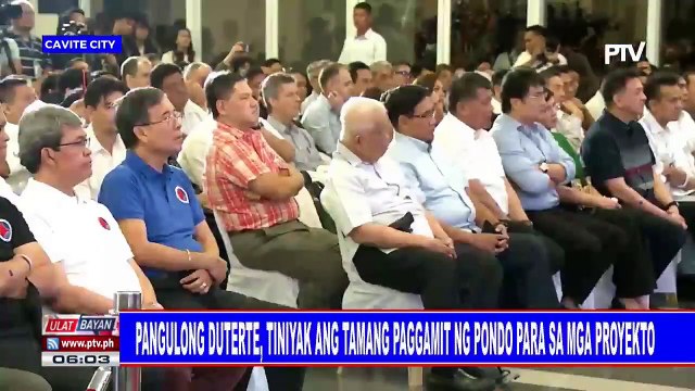 Pangulong #Duterte, tiniyak ang tamang paggamit ng pondo para sa mga proyekto