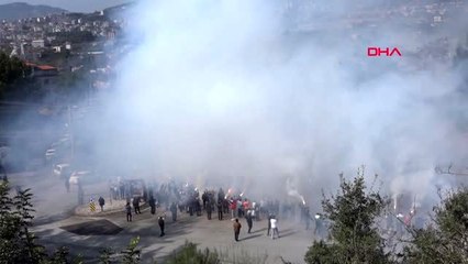 Spor alanyaspor'a meşaleli karşılama