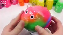 Kids Learn Colors Surprise Egg Toys Combine Rainbow Colors Slime Coin Bank