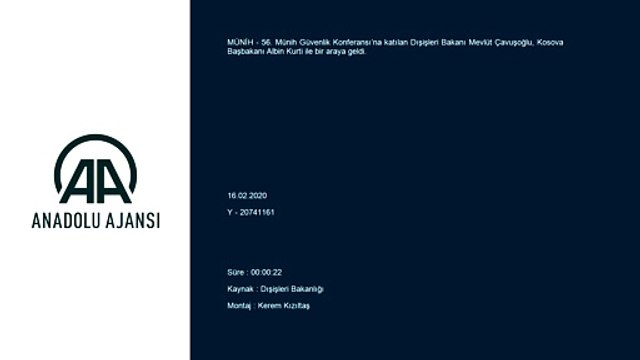 Dışişleri Bakanı Çavuşoğlu, Kosova Başbakanı Albin Kurti ile bir araya geldi - MÜNİH