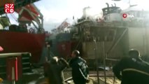 Tuzla’da tersanede gemi yangını!