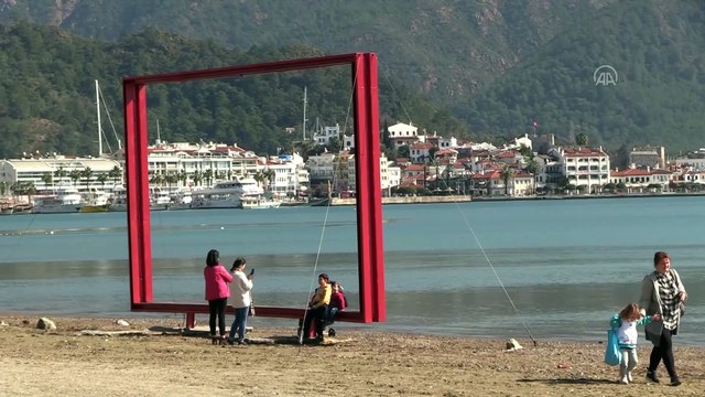 Marmaris sahillerinde 'güneşli hava' yoğunluğu - MUĞLA