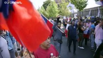 Tensión en Chile entre manifestantes a favor y en contra de la reforma constitucional
