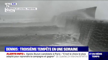 Les images de la tempête Dennis, qui s'abat sur l'ouest de la France